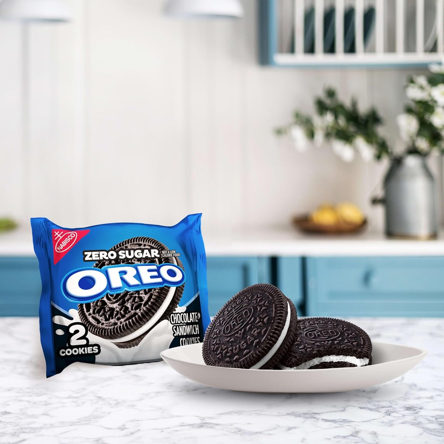 OREO Zero Sugar Cookies Snack Packs – Lunchbox Snack for Back-to-School, Individually Wrapped Two-Cookie Packs