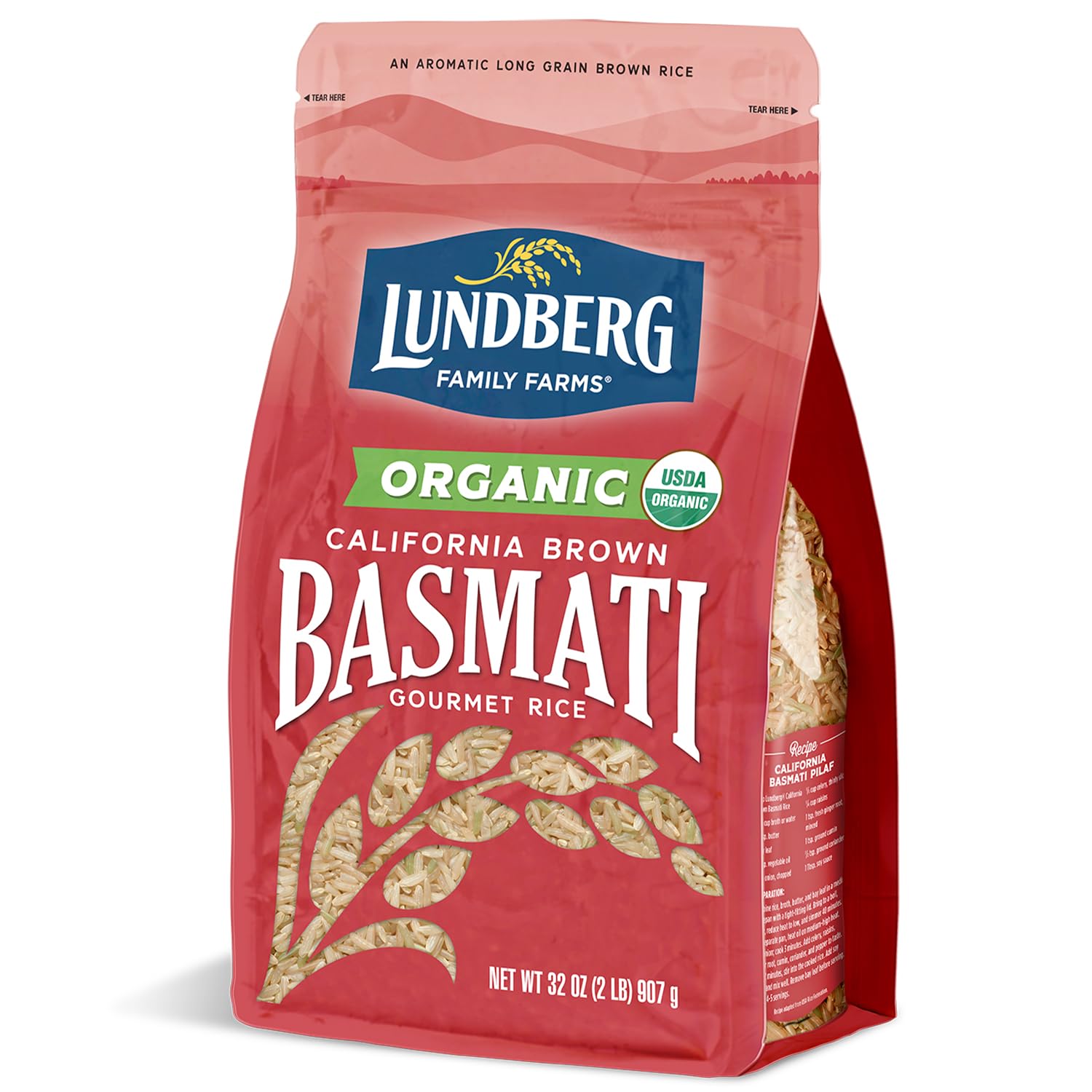 organic california-grown brown basmati rice