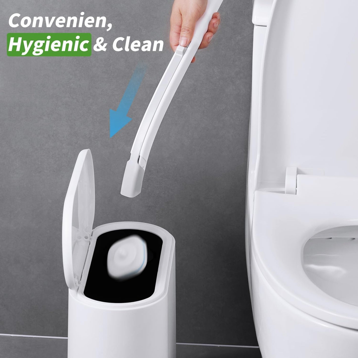 oshang Disposable Toilet Brush - Hygienic No-Touch Bathroom Sanitizer, Toilet Cleaning Brush for Family Bathrooms