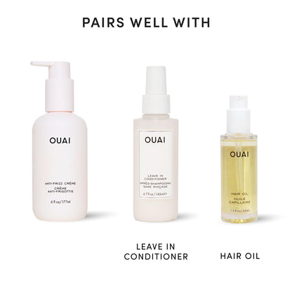 OUAI Anti Frizz Cream - Self-Care Hair Ritual for Curly Frizz Control and Wind-Down Evenings