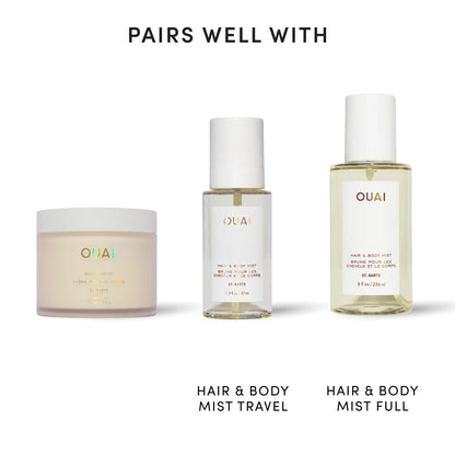 OUAI Body Cream – Nightly Self-Care Ritual for the Bathroom Vanity, Whipped Cupuaçu Butter Moisturizer