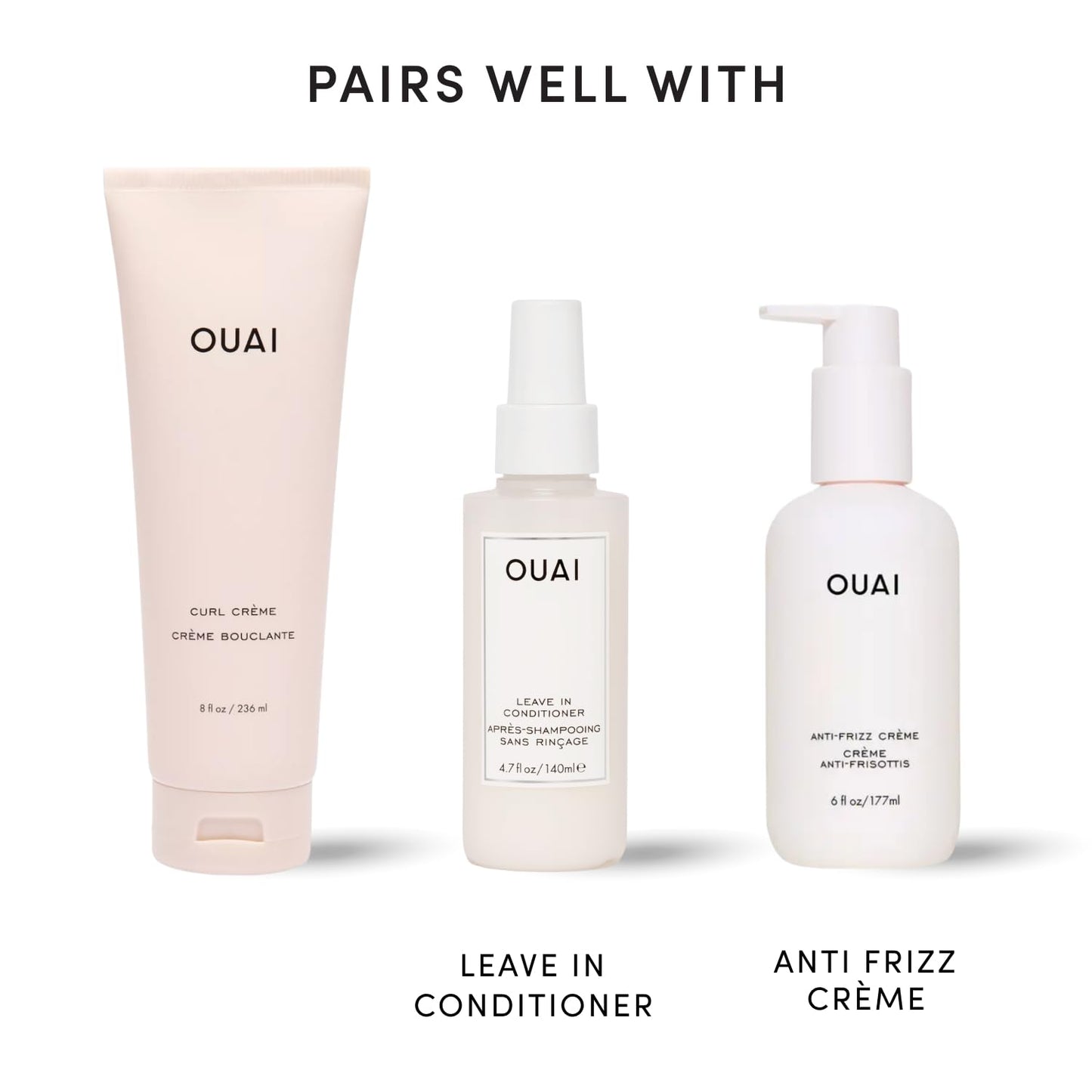 OUAI Curl Cream - Silicone-Free Defining Cream for Curly Hair, Aromatic Wash Day Ritual with North Bondi Scent