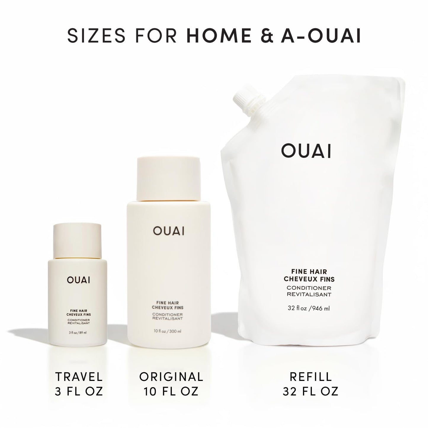 OUAI Fine Hair Conditioner - Mercer Street Luxury Conditioner for Fine Hair, Salon-Grade Volumizing Care