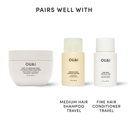 OUAI Fine Hair Treatment Mask - Parisian-Inspired Luxury Deep Conditioner for the Vanity of the Style-Conscious
