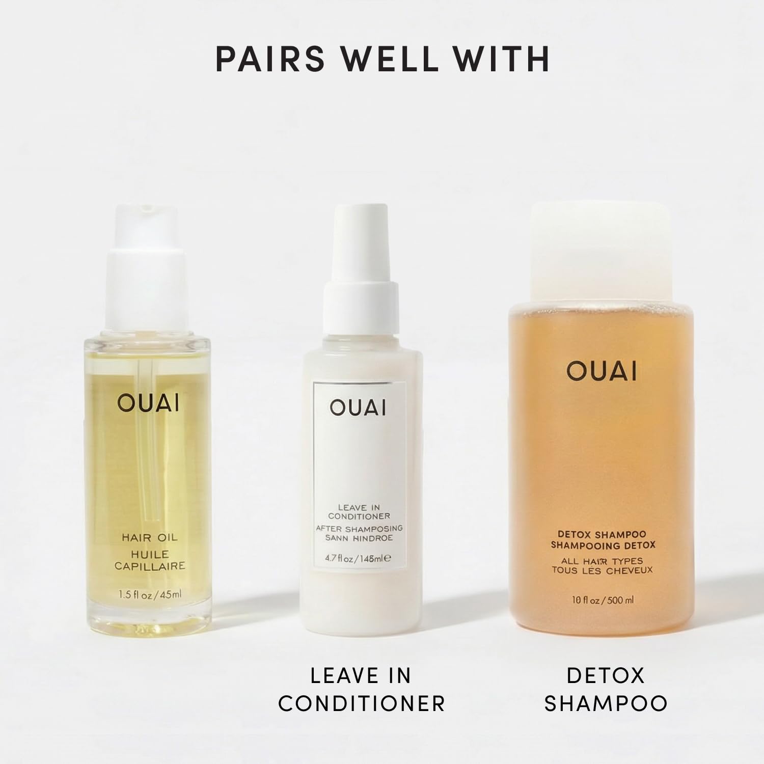 OUAI Hair Oil - Parisian Luxury Heat Protectant for Salon-Style Finishing at the Vanity
