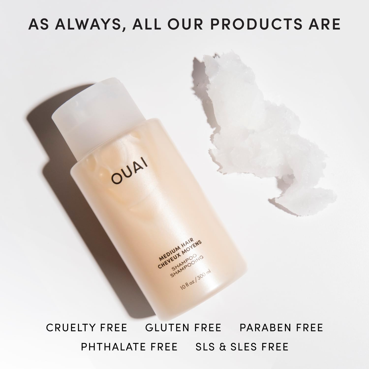 OUAI Medium Hair Shampoo - Mercer Street Scented Hydrating Wash for Mindful Nightly Hair Rituals