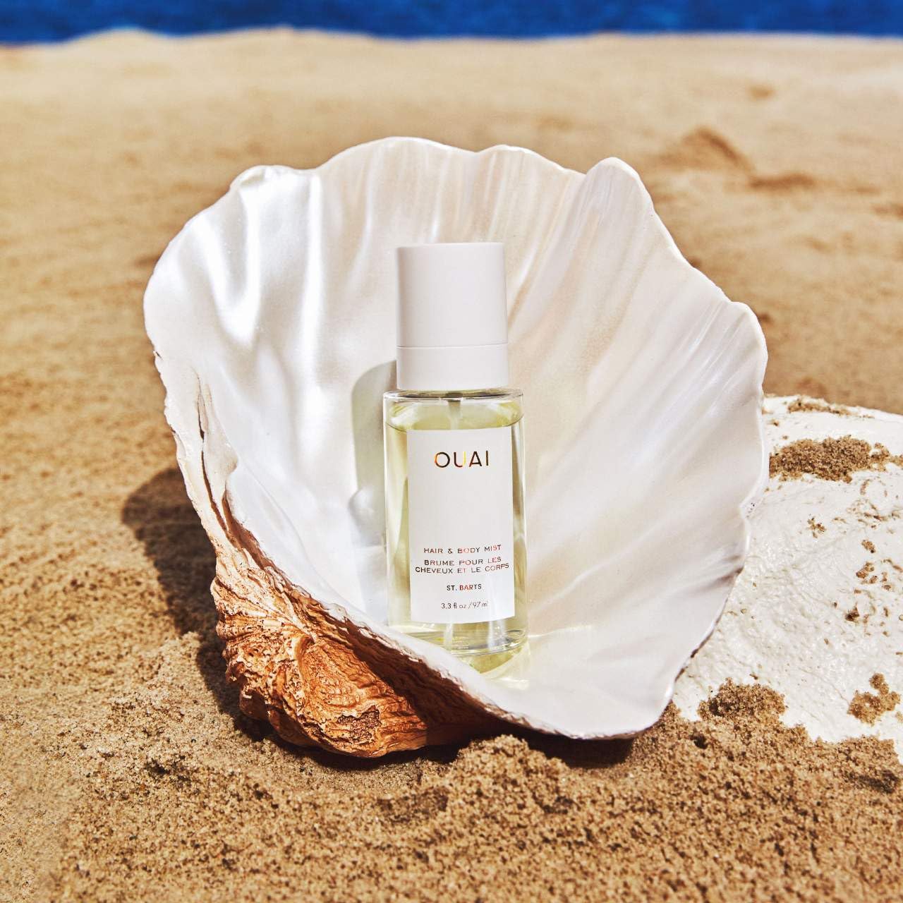 OUAI St. Barts Hair and Body Mist – Parisian-Inspired Tropical Fragrance for the Vanity Counter, 3.3 Fl Oz Signature Scent