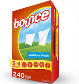 Bounce Outdoor Fresh Dryer Sheets for Self-Care Laundry Routine, 240 Sheets for Calming Nightly Refresh