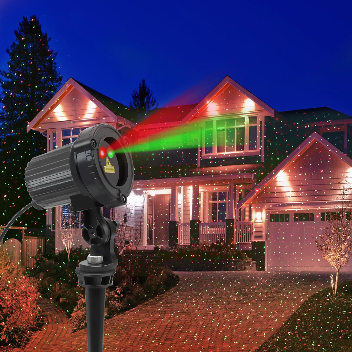Outdoor Garden Laser Light – Camping & Backyard Star Projector with RF Remote and Timer