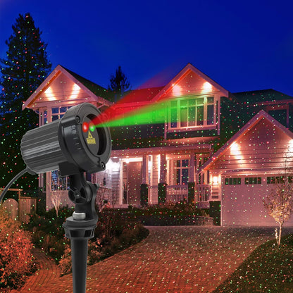 Outdoor Garden Laser Light – Camping & Backyard Star Projector with RF Remote and Timer