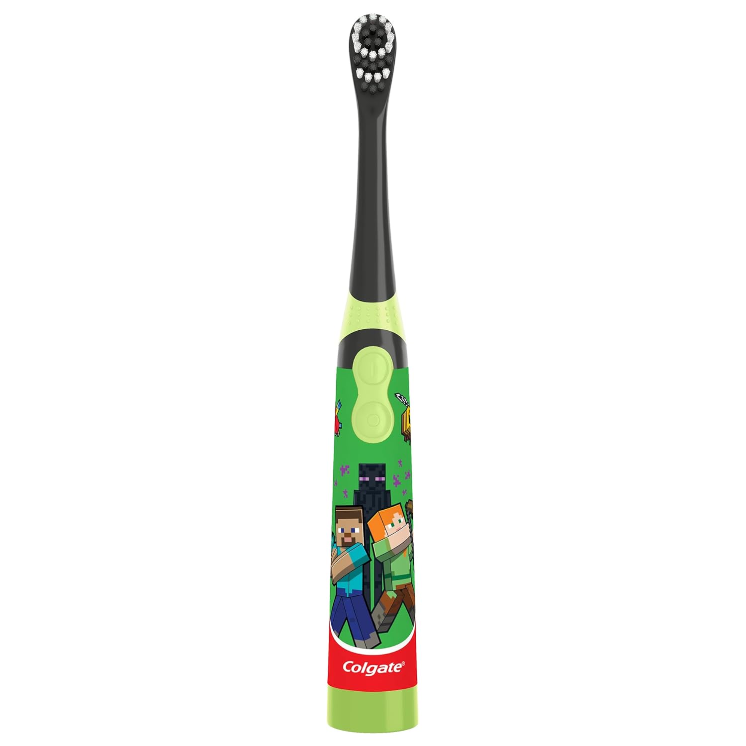 oval-shaped toothbrush head designed for small mouths