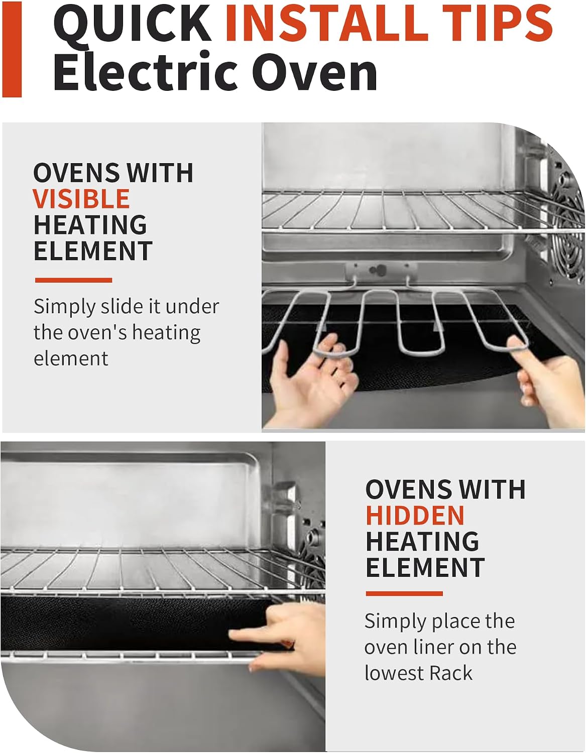 OvenCraft Oven Liner – Sleek Black Non-Stick Mat for Clutter-Free Kitchens