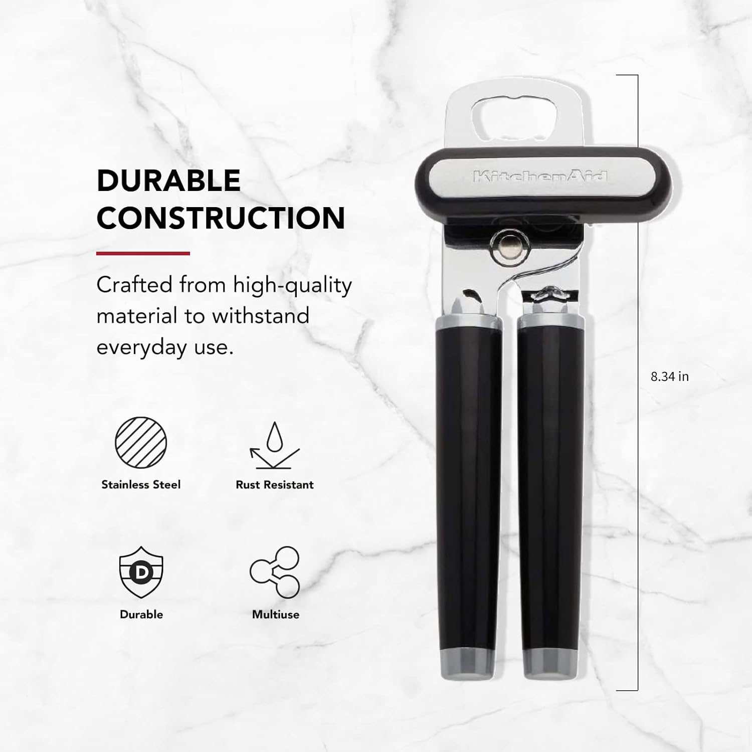 oversized easy-turn knob requiring minimal hand strength