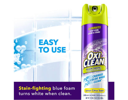 OxiClean Foam-Tastic Bathroom Cleaner 19oz 2-Pack – Wind-Down Tub Refresh for Master Bath Self-Care Rituals