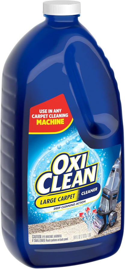 OxiClean Large Carpet Cleaner – Playroom and Kids Bedroom Stain Solution for Steam Machines, 64 fl oz Refill