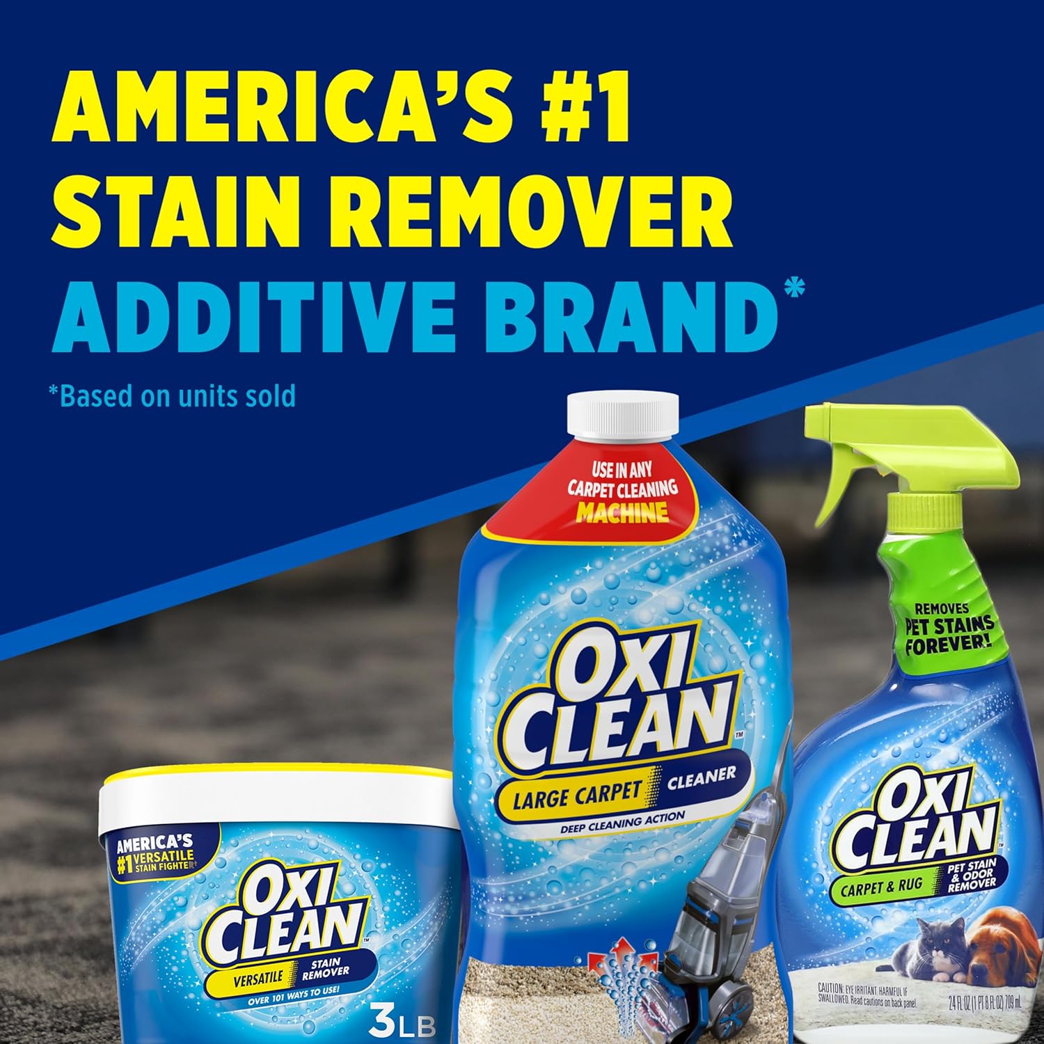 OxiClean Large Carpet Cleaner – Playroom and Kids Bedroom Stain Solution for Steam Machines, 64 fl oz Refill