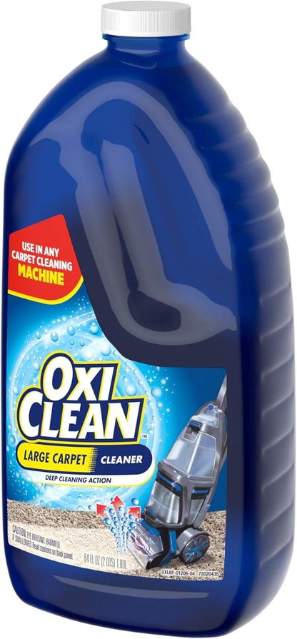 OxiClean Large Carpet Cleaner – Playroom and Kids Bedroom Stain Solution for Steam Machines, 64 fl oz Refill