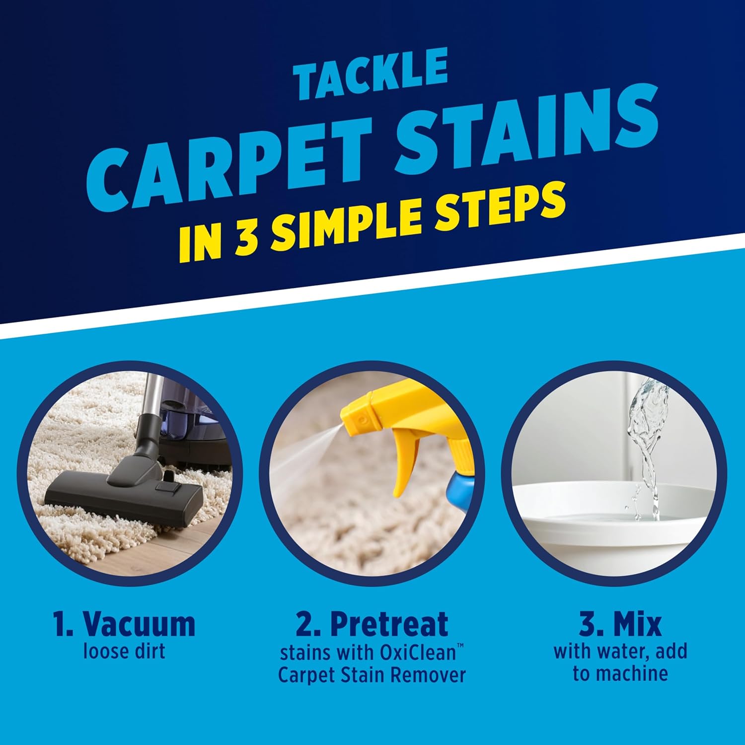 OxiClean Large Carpet Cleaner – Playroom and Kids Bedroom Stain Solution for Steam Machines, 64 fl oz Refill