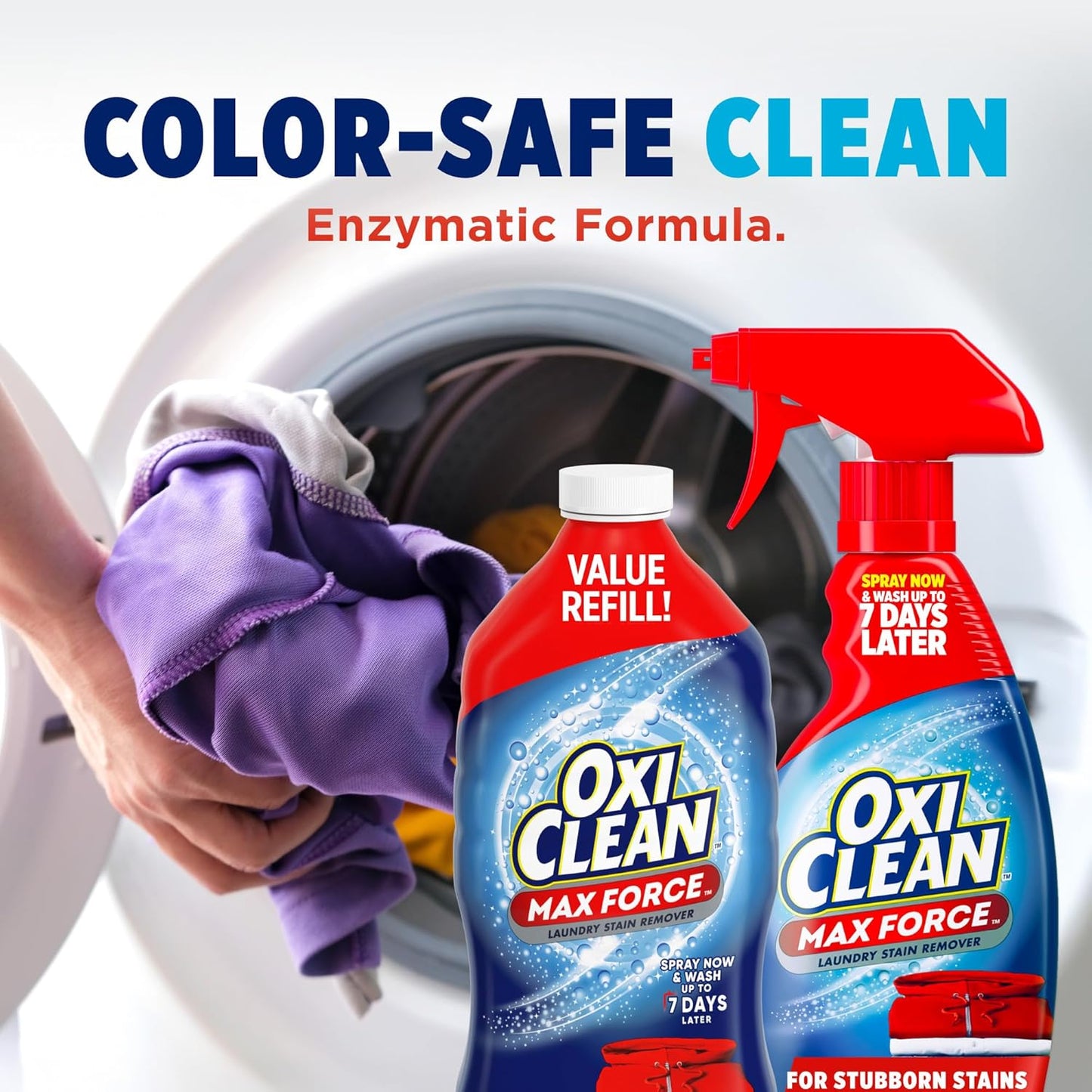 OxiClean Max Force Spray Refill – Dye-Free, Chlorine-Free Stain Remover for Sensitive Skin, 48 fl oz