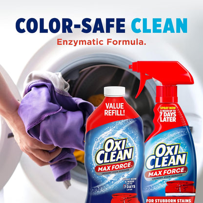 OxiClean Max Force Spray Refill – Dye-Free, Chlorine-Free Stain Remover for Sensitive Skin, 48 fl oz