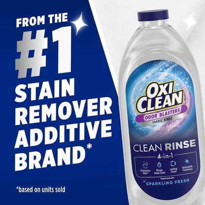 OxiClean Odor Blasters Fabric Rinse – Portable Laundry Additive for Camping Trips and Cabin Stays, Deodorizes Gear On the Go, 50 fl oz