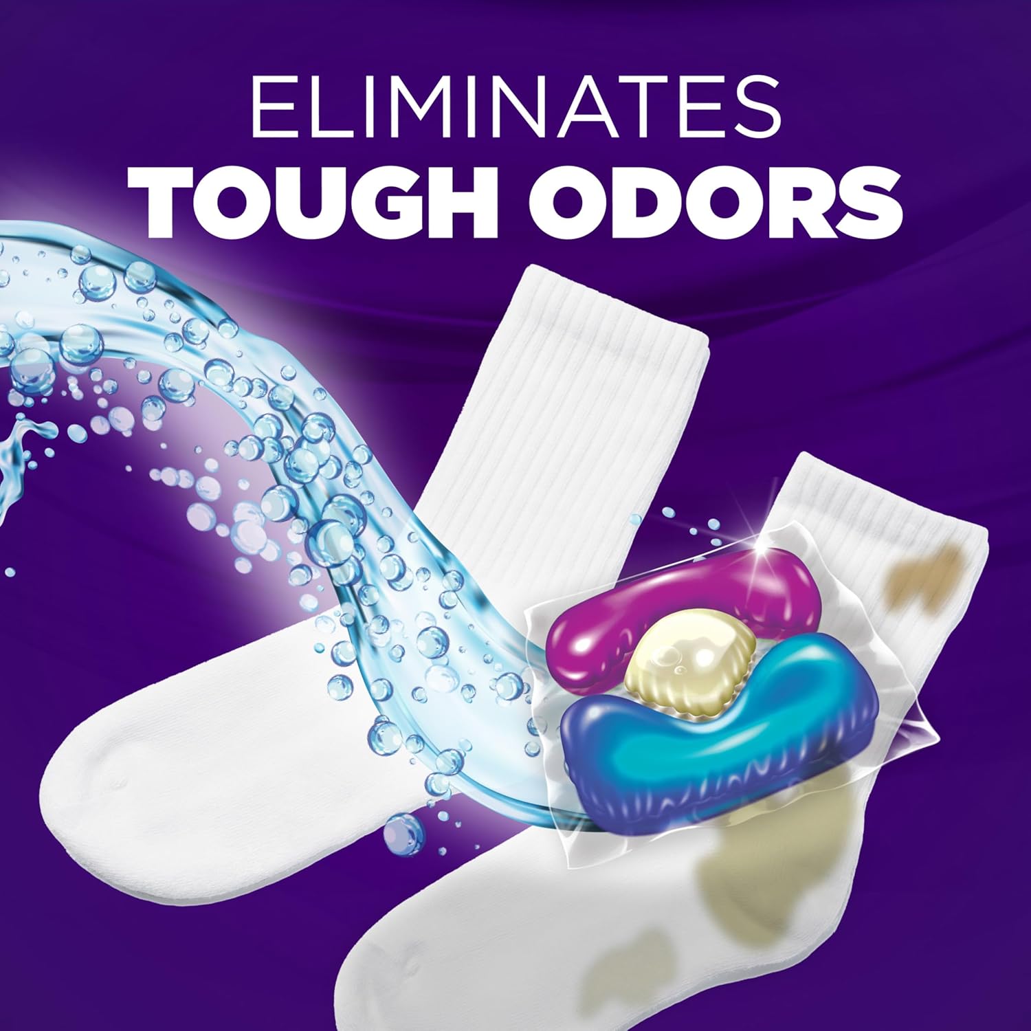 oxiclean stain-fighting additive integrated into each pak