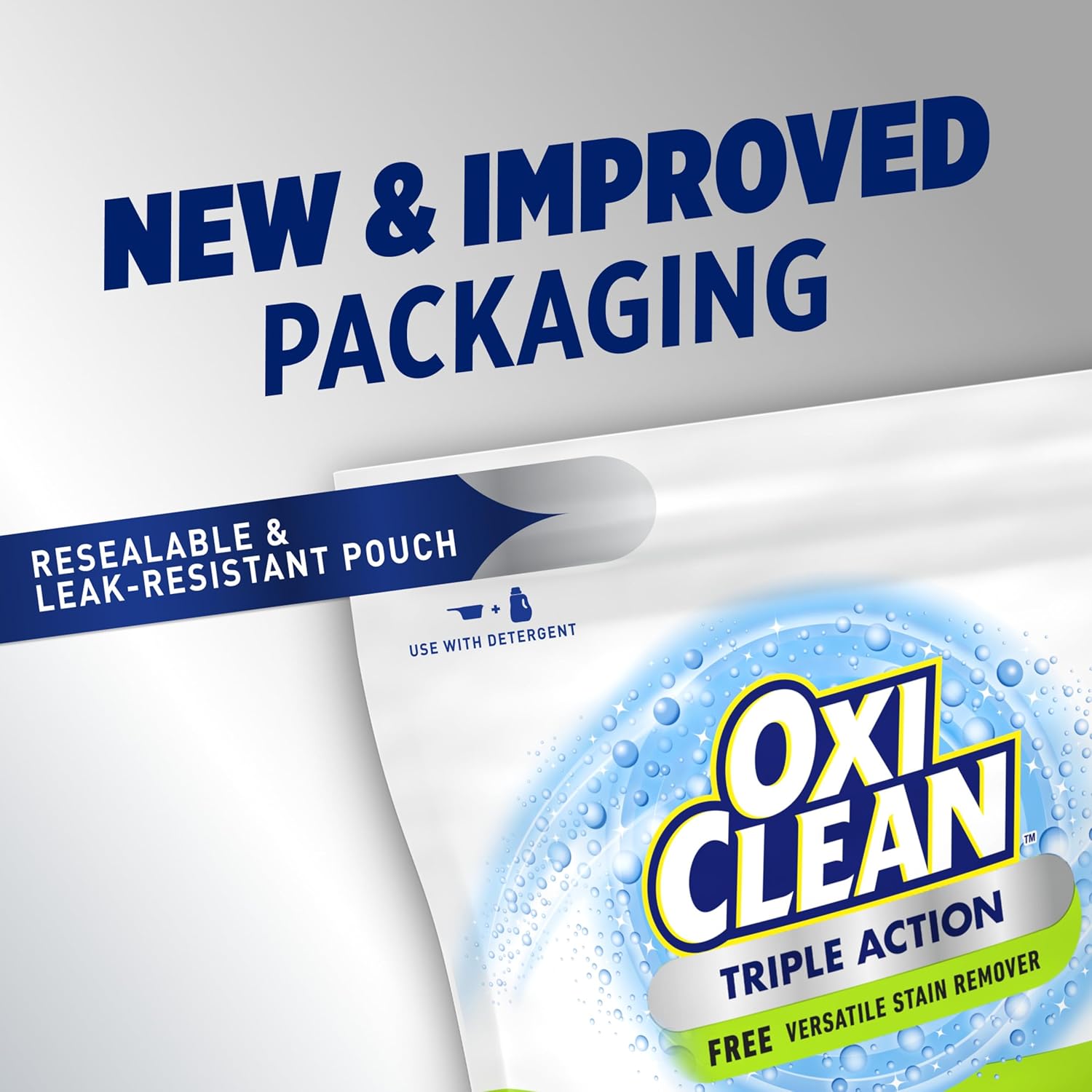 OxiClean Triple Action Free Powder – Safe Nursery Stain Remover for Baby Clothes and Crib Bedding, Dye-Free Formula
