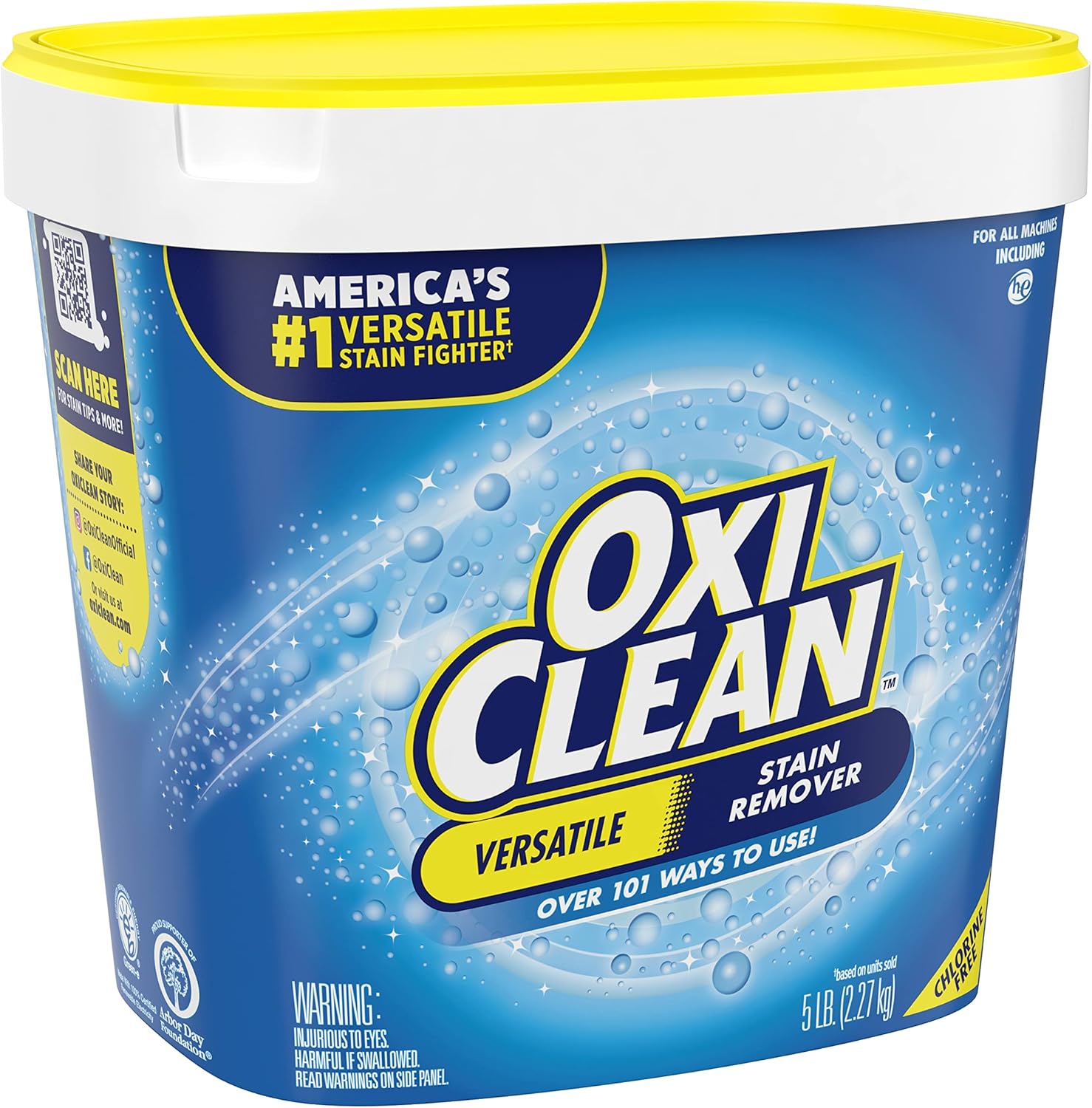OxiClean Versatile Stain Remover Powder, 5 lb – All-Purpose Household Cleaning Solution for Laundry Room and Bathroom