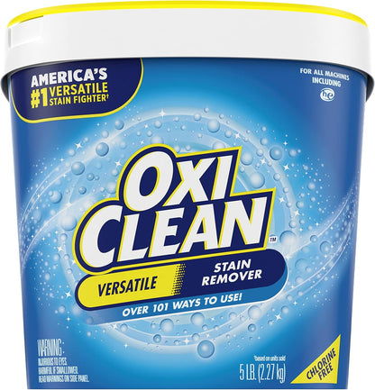 OxiClean Versatile Stain Remover Powder, 5 lb – All-Purpose Household Cleaning Solution for Laundry Room and Bathroom
