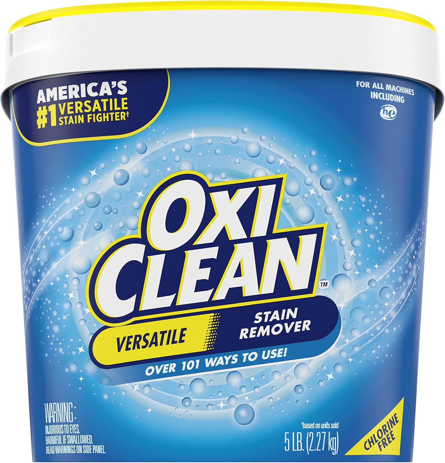 OxiClean Versatile Stain Remover Powder, 5 lb – Baby-Safe Laundry Stain Remover for Nursery and Kids Clothing