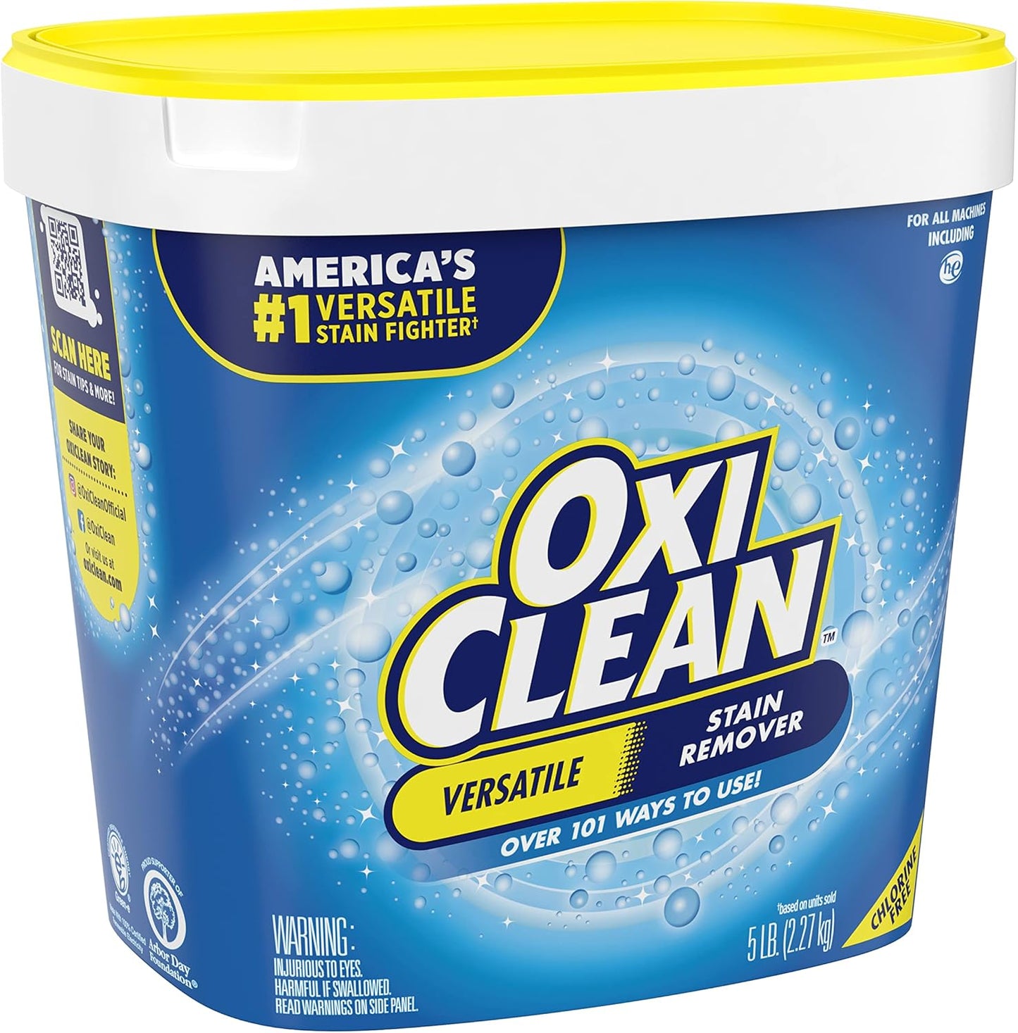 OxiClean Versatile Stain Remover Powder, 5 lb – Baby-Safe Laundry Stain Remover for Nursery and Kids Clothing
