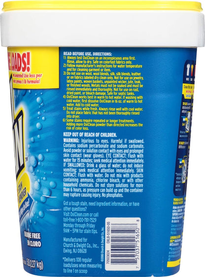 OxiClean Versatile Stain Remover Powder, 5 lb – Baby-Safe Laundry Stain Remover for Nursery and Kids Clothing