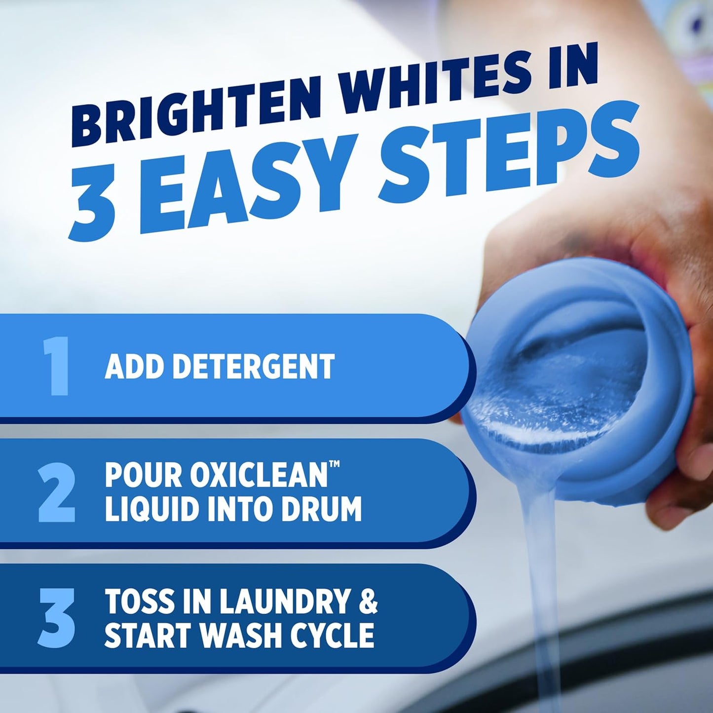 OxiClean White Revive Laundry Whitener Additive for Family Laundry Room, Brightens Dingy Whites Safely