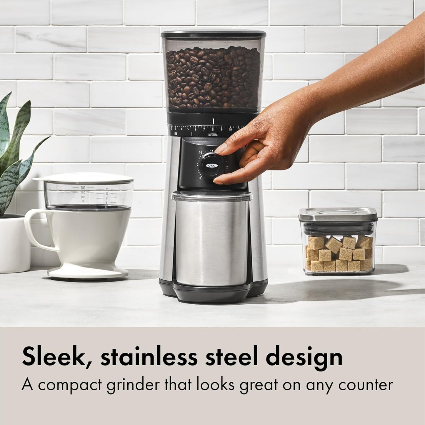 OXO Brew Conical Burr Coffee Grinder – Housewarming Gift for Coffee Lovers
