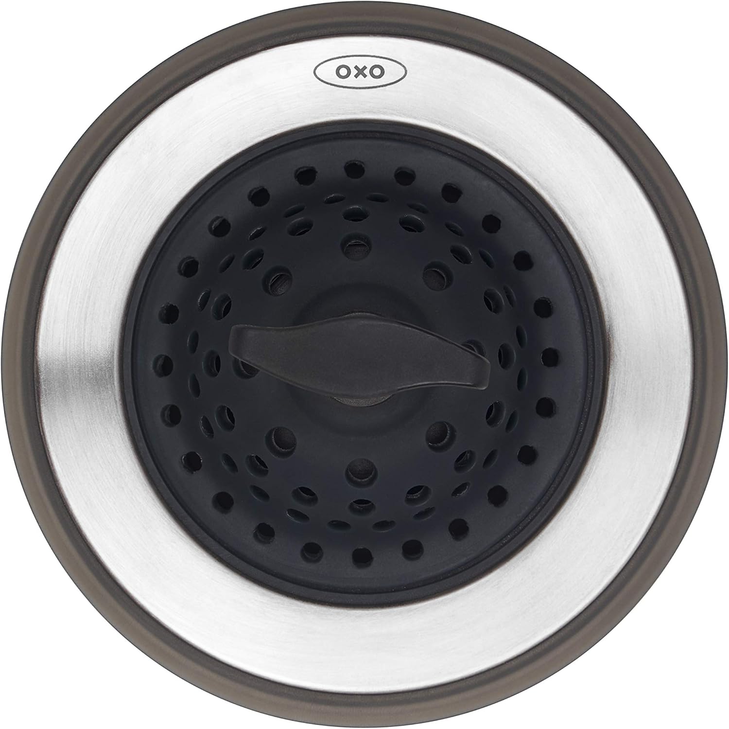 OXO Good Grips 2-in-1 Sink Strainer Stopper – Scratch-Free Silicone Underside to Protect Sink Basins