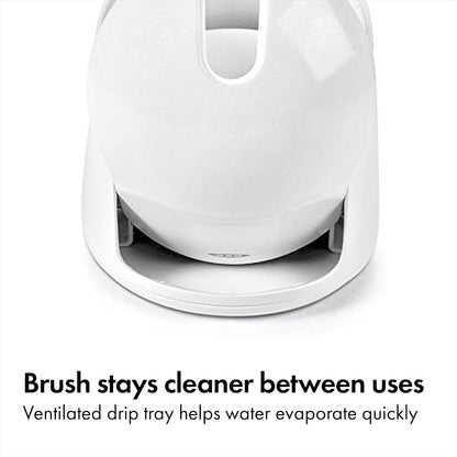 OXO Good Grips Compact Toilet Brush & Canister – Stylish Bathroom Decor Accent for Powder Room and Guest Bath