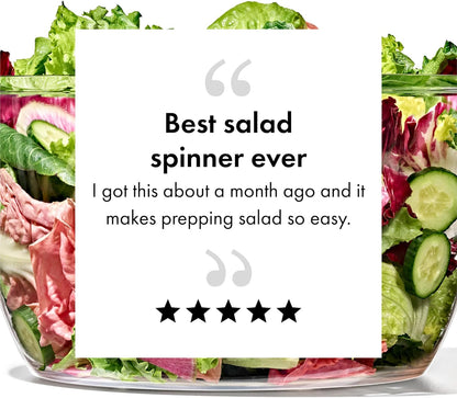 OXO Good Grips Salad Spinner | All-in-One Washer, Spinner and Serving Bowl for Clutter-Free Counters | 6.22 Quart