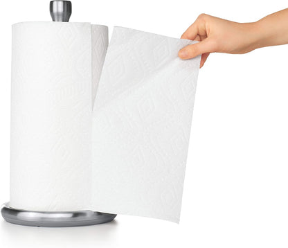 OXO Good Grips Steady Paper Towel Holder – Brushed Stainless Kitchen Counter Accent Piece