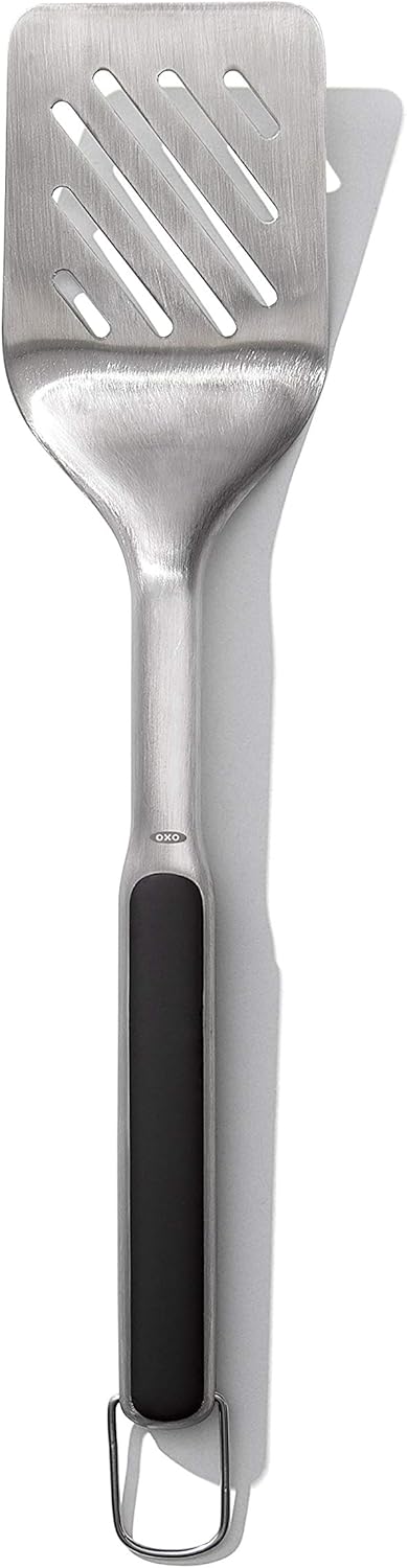 OXO Outdoor Grilling Turner and Tongs Set – Thoughtful Father's Day Gift for Dads Who Love to Grill