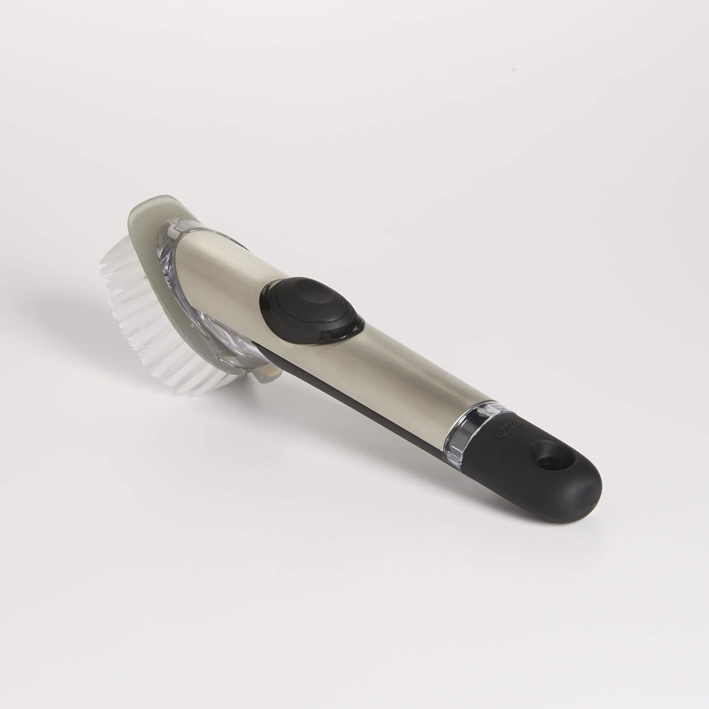 OXO Steel Soap Dispensing Dish Brush – Soft Non-Slip Grip Dish Brush for Arthritis Sufferers and Aging Hands