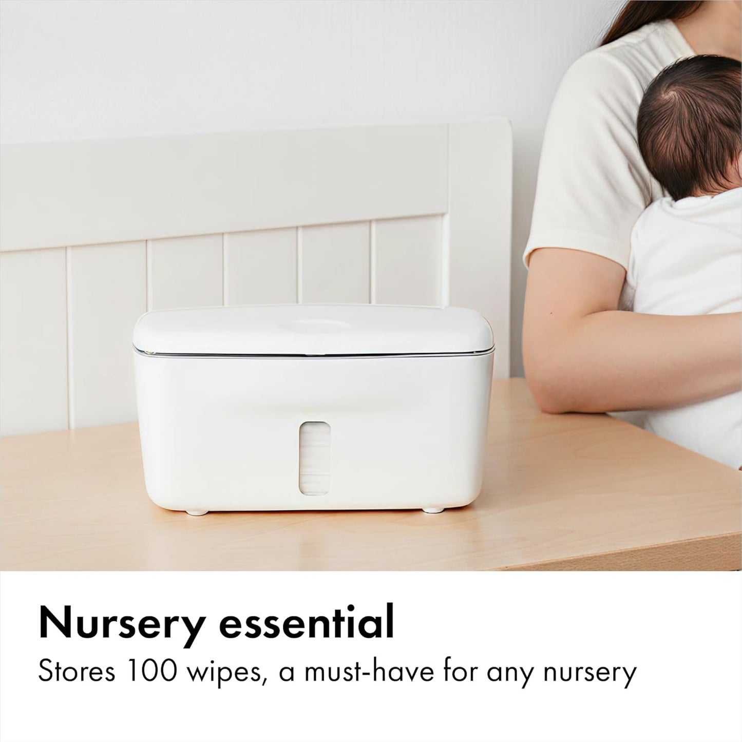 OXO Tot Perfect Pull Wipes Dispenser – One-Handed Diaper Station Helper for Nursery and Changing Table