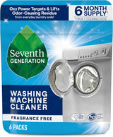 Seventh Generation Washing Machine Cleaner – Sensitive Skin Laundry Room Detox, Fragrance Free Monthly Odor Removal