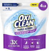 OxiClean Triple Action Odor and Stain Remover Powder for Family Laundry Rooms and Playrooms