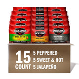 Jack Link's Beef Jerky Bold Variety Pack - Kids Lunchbox Snack Pack, Single-Serve Protein Bags for School and After-School