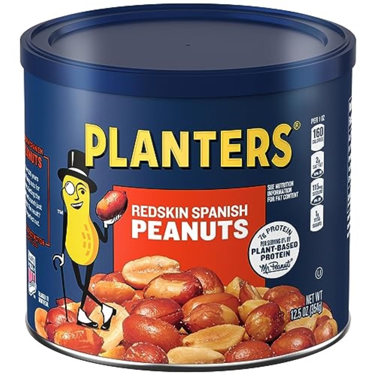pack of 6 resealable 12.5 oz canisters designed to keep peanuts crunchy