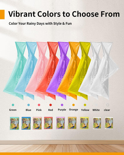 pack-size options of 6, 12, and 24 ponchos for individual or group needs