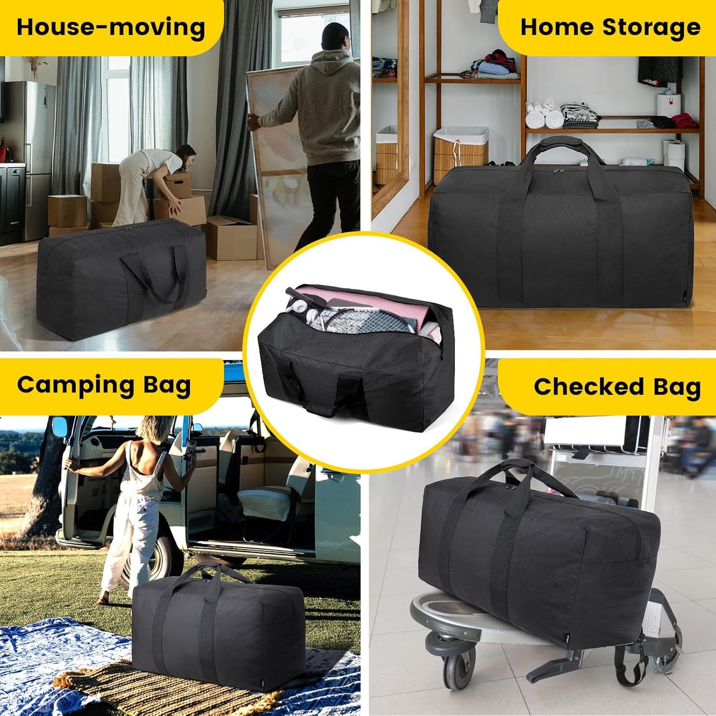 padded fabric wrap-style carry handle for comfortable heavy lifting