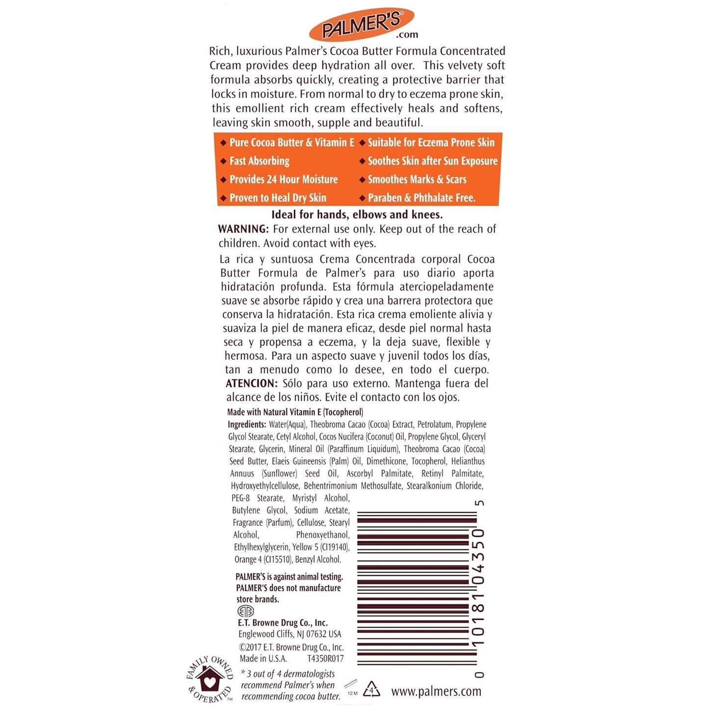 Palmer's Cocoa Butter Concentrated Cream – Mother's Day Gift for New Moms, Pregnancy, and Stretch Mark Care