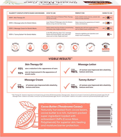 Palmer's Cocoa Butter Formula Pregnancy Skin Care Kit – Thoughtful Baby Shower Gift for Expecting Moms, 4 Piece Stretch Mark Set