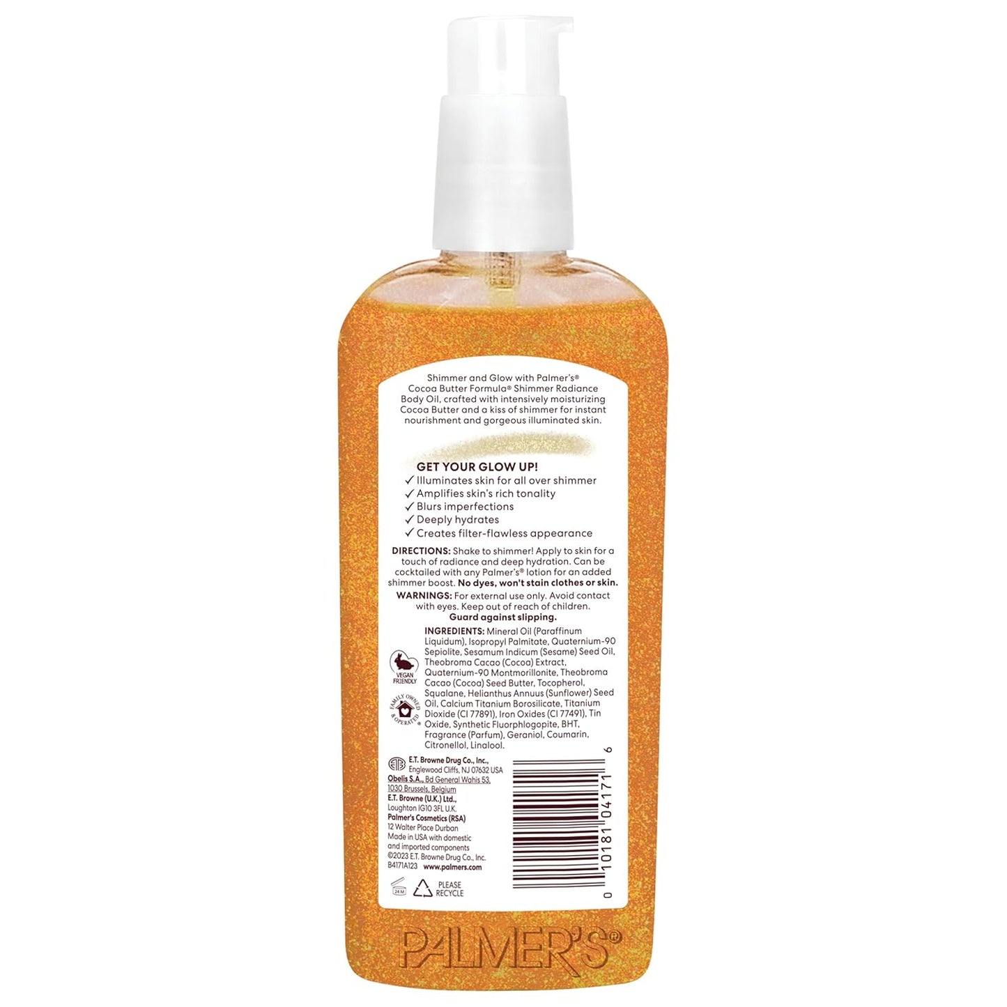 Palmer's Cocoa Butter Formula Shimmer Body Oil – Thoughtful Birthday Gift for Her, Vegan Radiance Body Oil